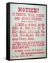 Vigilante Notice of 1882-American School-Framed Stretched Canvas