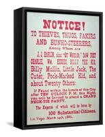 Vigilante Notice of 1882-American School-Framed Stretched Canvas