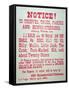 Vigilante Notice of 1882-American School-Framed Stretched Canvas