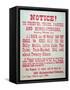 Vigilante Notice of 1882-American School-Framed Stretched Canvas