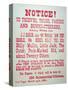 Vigilante Notice of 1882-American School-Stretched Canvas