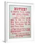 Vigilante Notice of 1882-American School-Framed Giclee Print