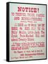 Vigilante Notice of 1882-American School-Framed Stretched Canvas