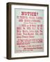 Vigilante Notice of 1882-American School-Framed Giclee Print