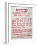 Vigilante Notice of 1882-American School-Framed Giclee Print