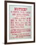 Vigilante Notice of 1882-American School-Framed Giclee Print