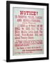 Vigilante Notice of 1882-American School-Framed Giclee Print