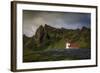 Vik Church and Lupine Flowers, South Region, Iceland, Polar Regions-Andrew Sproule-Framed Photographic Print