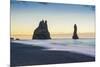 Vik, Southern Iceland. Reynisfjara Beach and Rock Formations.-Marco Bottigelli-Mounted Photographic Print