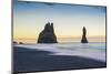 Vik, Southern Iceland. Reynisfjara Beach and Rock Formations.-Marco Bottigelli-Mounted Photographic Print