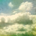 Clouds. Grungy Vector Illustration. Texture-Vik Y-Laminated Art Print