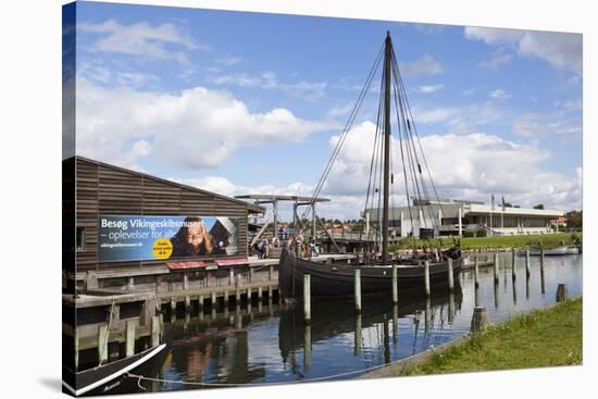 Viking Age Replica Ship and Viking Ship Hall-Stuart Black-Stretched Canvas