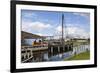 Viking Age Replica Ship and Viking Ship Hall-Stuart Black-Framed Photographic Print