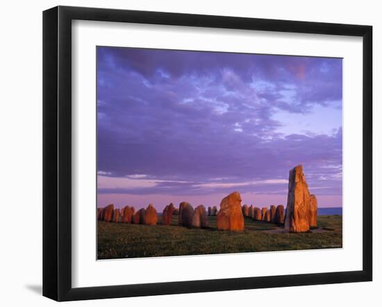 Viking Ale Stenar Burial Site, Kaseberga, Sweden-Walter Bibikow-Framed Photographic Print