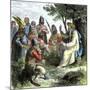 Viking Bard Singing of Heroic Legends to Northmen-null-Mounted Giclee Print