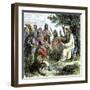 Viking Bard Singing of Heroic Legends to Northmen-null-Framed Giclee Print