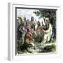 Viking Bard Singing of Heroic Legends to Northmen-null-Framed Giclee Print