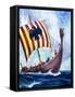 Viking Boat-null-Framed Stretched Canvas