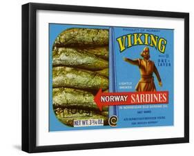 Viking Brank One-Layer Norway Sardines-null-Framed Art Print