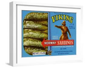 Viking Brank One-Layer Norway Sardines-null-Framed Art Print