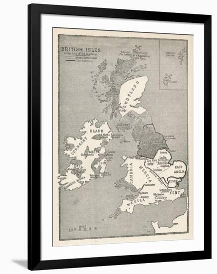 Viking Britain Map-null-Framed Photographic Print