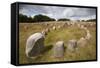 Viking Burial Ground with Stones Placed in Oval Outline of a Viking Ship-Stuart Black-Framed Stretched Canvas