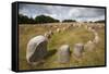 Viking Burial Ground with Stones Placed in Oval Outline of a Viking Ship-Stuart Black-Framed Stretched Canvas