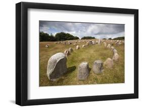 Viking Burial Ground with Stones Placed in Oval Outline of a Viking Ship-Stuart Black-Framed Photographic Print