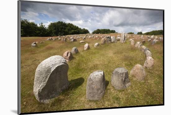 Viking Burial Ground with Stones Placed in Oval Outline of a Viking Ship-Stuart Black-Mounted Photographic Print