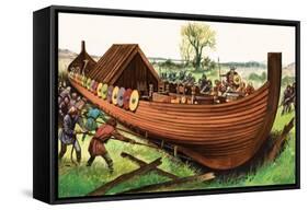 Viking Long-Ship, 1964-null-Framed Stretched Canvas