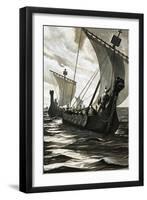 Viking Longboats-null-Framed Giclee Print