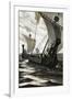 Viking Longboats-null-Framed Giclee Print