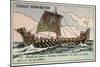 Viking Longship, 6th Century-null-Mounted Giclee Print