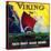 Viking Orange Label - Rialto, CA-Lantern Press-Stretched Canvas