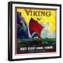 Viking Orange Label - Rialto, CA-Lantern Press-Framed Art Print