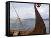 Viking Oseberg Ship, Haholmen, West Norway, Norway, Scandinavia-David Lomax-Framed Stretched Canvas