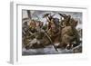 Viking Raid Along the English Channel Led by Olaf Tryggvason, 900s Ad-null-Framed Giclee Print