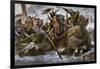 Viking Raid Along the English Channel Led by Olaf Tryggvason, 900s Ad-null-Framed Giclee Print