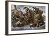 Viking Raid Along the English Channel Led by Olaf Tryggvason, 900s Ad-null-Framed Giclee Print