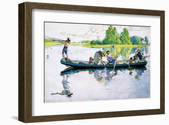 Viking Raid in Dalarna, 1900-Carl Larsson-Framed Art Print