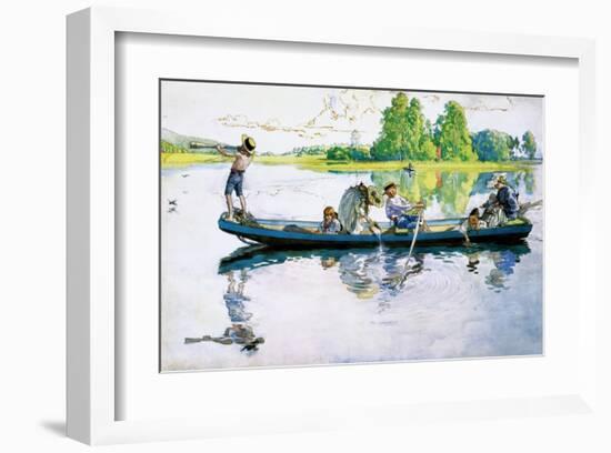 Viking Raid in Dalarna, 1900-Carl Larsson-Framed Art Print