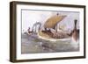 Viking Raiding Fleet Racing Across the North Sea-Albert Sebille-Framed Photographic Print