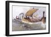 Viking Raiding Fleet Racing Across the North Sea-Albert Sebille-Framed Photographic Print