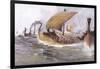 Viking Raiding Fleet Racing Across the North Sea-Albert Sebille-Framed Photographic Print