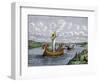 Viking Settlers Exploring the North American Coast-null-Framed Giclee Print