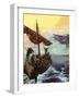 Viking Ship-English School-Framed Giclee Print