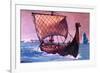 Viking Ship-English School-Framed Giclee Print