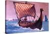 Viking Ship-English School-Stretched Canvas