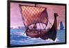 Viking Ship-English School-Framed Giclee Print