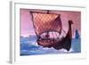 Viking Ship-English School-Framed Giclee Print